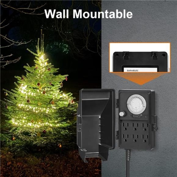 Outdoor Power Stake Timer,  Light Timer, Electrical Power Strip Weatherproof - Picture 6 of 6